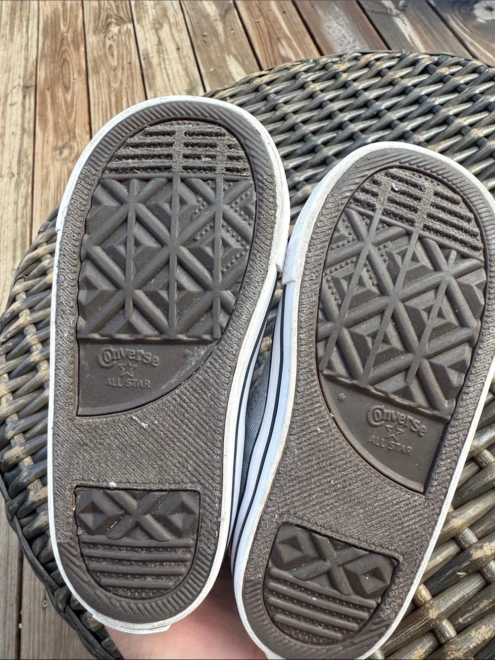 Converse Kids Gray Velcro Canvas Sneakers